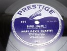Miles Davis Quartet Blue Haze I/II Prestige 893 78 RPM BEBOP JAZZ 1954