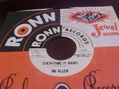 NA ALLEN Everytime It Rains  *M-* crossover 45 NORTHERN SOUL Lay It On Me