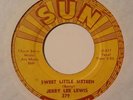 Rockabilly 45 JERRY LEE LEWIS Sweet Little Sixteen / How's My Ex SUN VG+