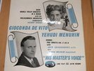 HMV BLP 1046 BACH Double Violin Concerto GIACONDA DE VITO /MENUHIN VINYL 10