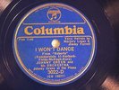 JAZZ JOHNNY GREEN ORCH I Won't Dance / Lovely To Look At RBCOLUMBIA E+