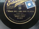 78Rpm HEDGES & FIELDS - I wonder how I look when I'm asleep - EDISON BELL 0165
