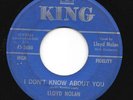 LLOYD NOLAN   I DON'T KNOW ABOUT YOU / TUSI-TUSI-OU-WA-WEE   KING   NO. SOUL