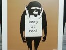 ORIGINAL BANKSY ART COVER VINYL LAUGH NOW KEEP IT REAL BROWN EDITION
