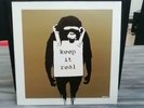 ORIGINAL BANKSY ART COVER VINYL LAUGH NOW KEEP IT REAL GOLD EDITION