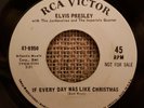 Elvis Presley 45 Rare WLP  If Every day Was Like Christmas / How Would You like
