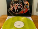 SLAYER, SHOW NO MERCY, YELLOW VINYL LP, LYRIC INSERT