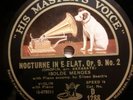 ISOLDE MENGES violin CHOPIN Nocturne E Flat BACH Air on the G String HMV D1288