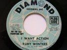 RUBY WINTERS  I Want Action / Better  DIAMOND 1967 Northern Soul 45 Promo