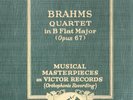 273g4.  Budapest String Qt. - Quartet in B Flat (Brahms, Op. 67) - Victor M-183