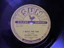 JOHNNY CASH  Get Rhythm / I Walk The Line  SUN 1956 Rockabilly 78 EX