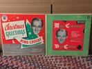 Bing Crosby 2x10” Christmas Greeting EX Merry Christmas w/ Andrews Sisters VG+