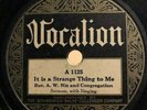 Rev. A. W. Nix, Vocalion 1125, 78 RPM, Blues, Blues Records,