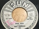 roy orbison devil doll/sweet and easy to love 45 rpm rockabilly promo sun hear