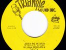 TN Soul WILLIAM MORGAN & THE C'S Listen to Me Baby 45 Triangle Sound Inc. HEAR