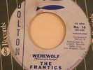 RARE SURF ROCKABILLY 45 - THE FRANTICS - Werewolf / No Werewolf DOLTON