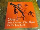 RUSS FREEMAN CHET BAKER Quartet LP PACIFIC JAZZ 1232 mono DG VG++ nice