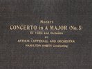 279g4.  Arthur Catterall - Concerto #5 for Violin (Mozart, Op. 219) - Col. 11(4)