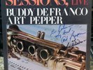 Buddy DeFranco Art Pepper BOTH signed autographed autograph LP. Cov:NM-. LP: NM
