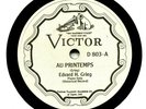 HISTORIC PRESSING: EDVARD GRIEG AND JOSEPH JOACHIM G&T MATRICES (1903)