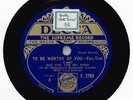 AL BOWLLY ROY FOX & HIS BAND 78 - TO BE WORTHY OF YOU - JIG TIME - EX+ CONDITION
