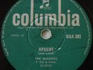 THE SHADOWS - APACHE / QUARTERMASTER'S STORE - SOUTH AFRICA - 78 RPM - VG+ COND