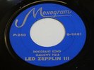 LED ZEPPELIN - Immigrant Song/Gallow's Pole - 70s IRANIAN prs. 45
