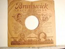 78 : RARE RECORD SLEEVE -  BRUNSWICK RACE SLEEVE 1927-DOLLY ROSS- JOHNNY DODDS