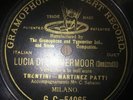 TRENTINI - MARTINEZ PATTI 10'' Black G&T 54065 78 rpm record LUCIA DI LAMMERMOOR