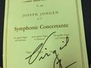 organ score to Symphonie Concertante signed by Virgil Fox