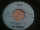 THE SURFARIS 45' RECORD WIPE-OUT SURFER JOE DFS LABEL SUPER RARE NEAR MINT -