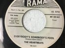 PROMO 45 THE HEARTBEATS EVERYBODY’S SOMEBODY’S FOOL / I WANT TO KNOW VG+ Z220