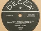 Decca 30221 - Patsy Cline - Walkin' After Midnight, A Poor Man's Roses - country