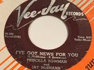 POPCORN R&B 45 PRISCILLA BOWMAN & JAY McSHANN VEE-JAY 179 VG