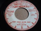 Alvis Wayne - Don't Mean Maybe Baby  Original Westport Rockabilly 45 EX