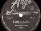 THE MONOTONES: Book of Love US ARGO 5290 78 Doo Wop Rock Reissue E