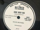 DeLuxe 2019 (DJ) Rouse Brothers HOME BREW RAG 78rpm Bluegrass EE+