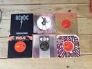 6 AC/DC RECORDS HEAT SEEKER WHO MADE WHO TNT HELLS BELLS YOU SHOOK ME VINYL 45s