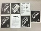 METALLICA 1991 4 DRESSING ROOM DOOR SIGNS, LOAD IN SHEETS, STAGE SET LIST, PB21