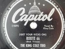NAT KING COLE Route 66 CAPITOL 78 RPM jazz bop vocal r&b E-