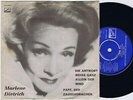 MARLENE DIETRICH Die Antwort Weiss Ganz... Danish 45PS 1964 Bob Dylan Cover