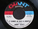 Jimmy Scott   It Rained 40 Days / Nobody But You   Giant   northern soul 45 HEAR