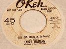 HEAR NORTHERN SOUL 45-LARRY WILLIAMS-THIS OLD HEART(IS SO LONELY)-OKEH-DJ