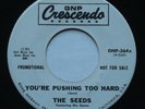 Psych Garage THE SEEDS You're Pushing Too Hard VG++ GNP CRESCENDO Promo 45 HEAR
