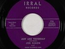 Northern Soul R&B 45 - Joe Simon - Just Like Yesterday - Irral - VG+ mp3