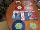 UK SUBS 4 COLOURED SINGLES TEENAGE, TOMORROWS GIRL, PARTY IN PARIS, STRANGLEHOLD