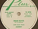 AUDREY Dear Elvis 1958 PLUS+ 104 w Recording Artists & Elvis Sun Clips VG+/EX