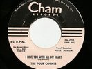 FOUR COUNTS Rockabilly Doo Wop 45rpm I Love You With All My Heart b/w R&R LISTEN