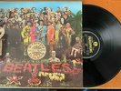 BEATLES [ SGT PEPPERS ] PARLOPHONE PCS 7027 ORIGINAL UK STEREO BLACK & YELLOW ^