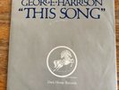George Harrison This Song  DRC-8294 Dark Horse Records W/PS  Near Mint Beatles